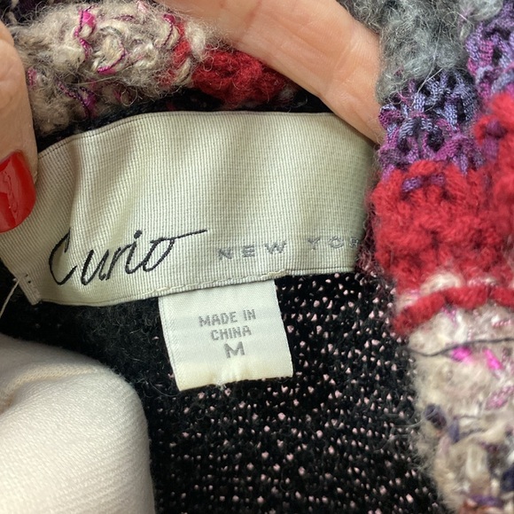 Curio New York Knit Wool Blend Moto Jacket/Coat - Picture 9 of 12